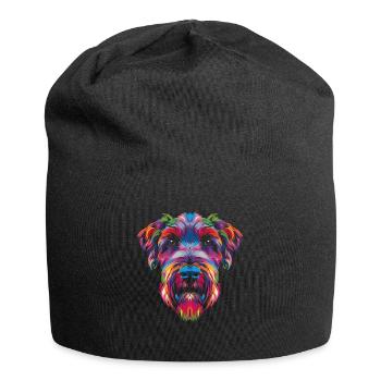 Wheaten Terrier Chien Popart - Bonnet en jersey - noir - Devant