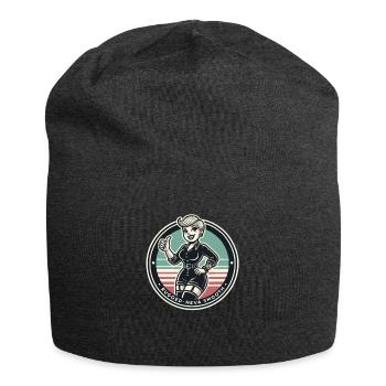 Rau, Nie Glatt Emo Punk Girl - Jersey-Beanie - Anthrazit - Vorne