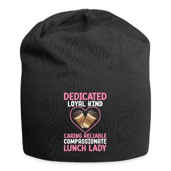 Employé de cafétéria Dévoué, loyal, ami - Bonnet en jersey - noir - Devant