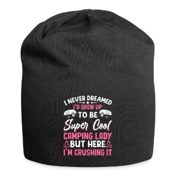 Camping Lady But Here I'm Killing It Camper Women - Jersey Beanie - black - Front