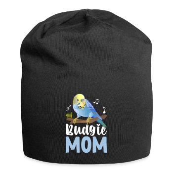 Budgie-Mom Budgie-Parrot Wellensit - Jersey Beanie - black - Front