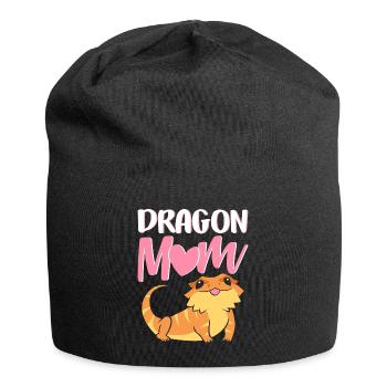 bearded dragon lizard lover dragon woman dragon - Jersey Beanie - black - Front