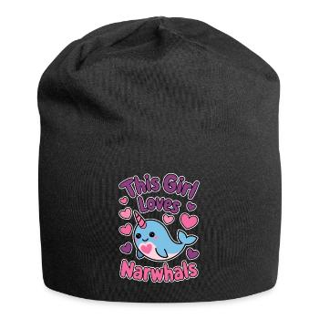 Narwhal Saying Narwhals Funny Narwhal Gift - Jersey Beanie - black - Front