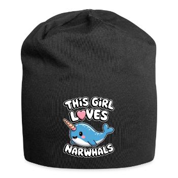 Narwhal Saying Narwhals Funny Narwhal Gift - Jersey Beanie - black - Front