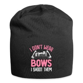 Bogenschießen Bogenschütze Bogen und Pfeil Ich tra - Jersey-Beanie - Schwarz - Vorne