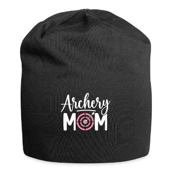Bogenschießen Mom Bogenschütze Bogen und Pfeil Fra - Jersey-Beanie - Schwarz - Vorne
