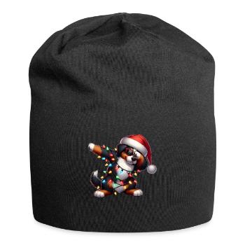Tupfende Berner Sennenhund-Sonnenbrille Niedlich - Jersey-Beanie - Schwarz - Vorne