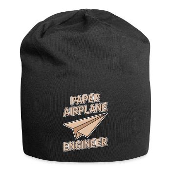 Avion en papier disant blague Avion en papier cadeau - Bonnet en jersey - noir - Devant