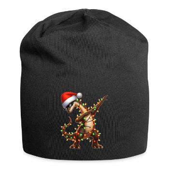 Tupfende Brachiosaurus Dinosaurier-Sonnenbrille - Jersey-Beanie - Schwarz - Vorne