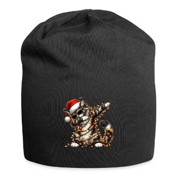 Polka Dot Maine Coon Cat Sunglasses Cute We - Jersey Beanie - black - Front