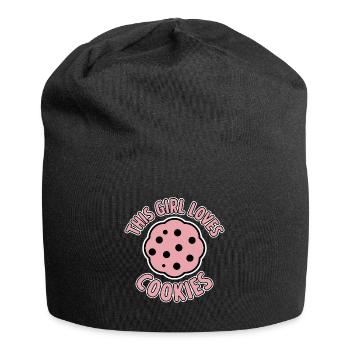 Cookies Saying Chocolate Cookies Funny Cookie Gift - Jersey Beanie - black - Front