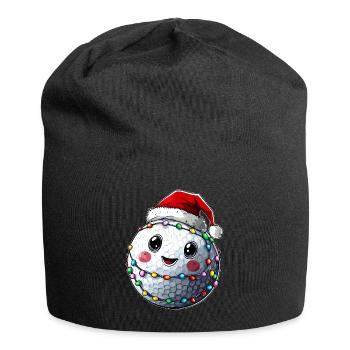 Mignon Golf Balle Golfer Golf Père Noël - Bonnet en jersey - noir - Devant