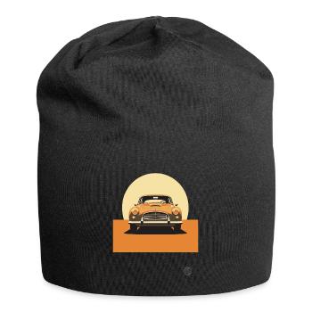 Minimalist Classic Car Design - Jersey Beanie - black - Front