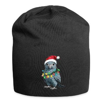 Mignon Perroquet gris africain africain fille de Noël - Bonnet en jersey - noir - Devant