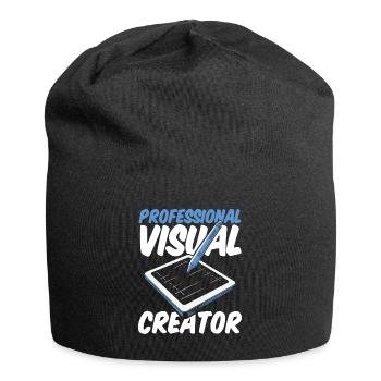 Grafikdesigner - Jersey-Beanie - Schwarz - Vorne