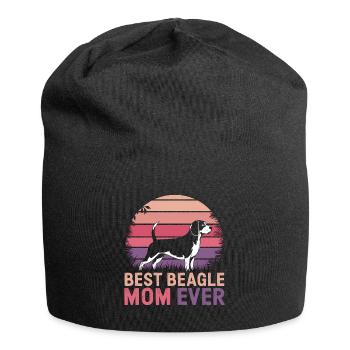 Beagle Mama Hund Mutter Lustiges Beagle Geschenk - Jersey-Beanie - Schwarz - Vorne