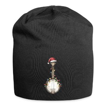 Banjospieler Banjospieler Weihnachtsmütze Xmas - Jersey-Beanie - Schwarz - Vorne