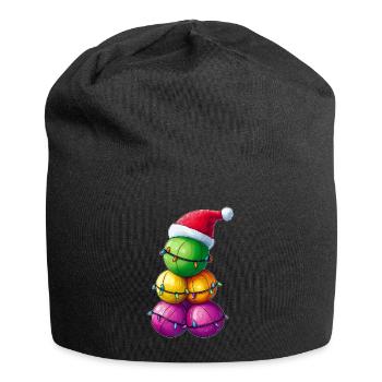 Boccia Kugel Haufen Bocci Weihnachten Hut Xmas - Jersey-Beanie - Schwarz - Vorne