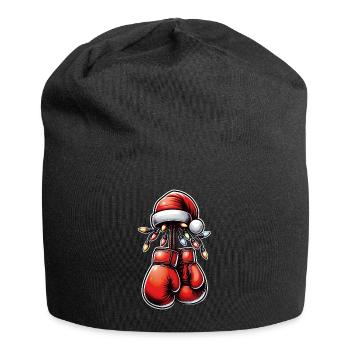 Boxer Gants de Boxe Chapeau de Noël Noël - Bonnet en jersey - noir - Devant