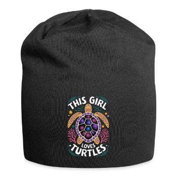 Schildkröte Spruch Lustiges Schildkröten Geschenk - Jersey-Beanie - Schwarz - Vorne