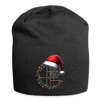 Fibonacci Goldener Schnitt Heilige Geometrie - Jersey-Beanie - Schwarz - Vorne