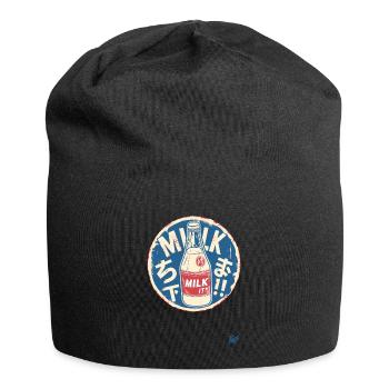 Japanische Milch in der Flasche - Jersey-Beanie - Schwarz - Vorne