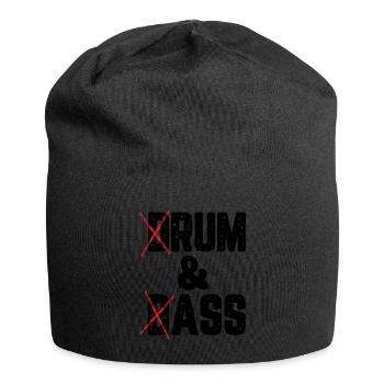 (D)rum & (B)ass - Lustiges Musikdesign - Jersey-Beanie - Schwarz - Vorne