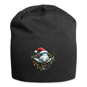Raie Manta Stingray Père Noël - Bonnet en jersey - noir - Devant