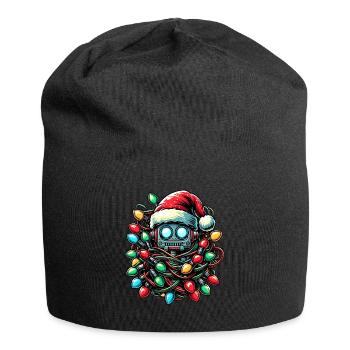 Roboter Robotertechnik Weihnachtsmütze Xmas - Jersey-Beanie - Schwarz - Vorne