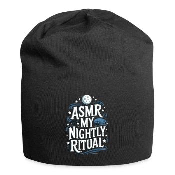 ASMR Spruch Triggers Tingles Lustige ASMR Geschenk - Jersey-Beanie - Schwarz - Vorne