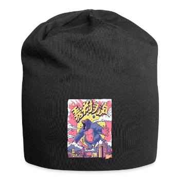 Cartoon Gorilla in Tokyo - Jersey Beanie - black - Front