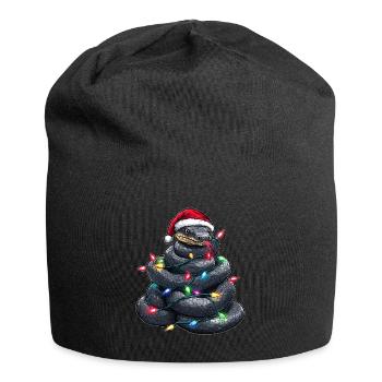 Chapeau de Noël Black Snake Noël - Bonnet en jersey - noir - Devant