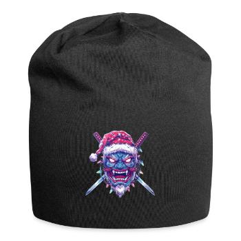 Gefrorene Oni Yokai Teufel Maske Weihnachten Hut X - Jersey-Beanie - Schwarz - Vorne