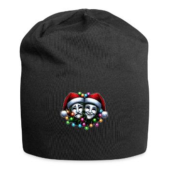 Theater Masken Theater Drama Komödie Schauspieler - Jersey-Beanie - Schwarz - Vorne