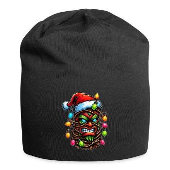 Tiki Luau Hawaïen Hawaïen Tiki Masque Noël Maman - Bonnet en jersey - noir - Devant