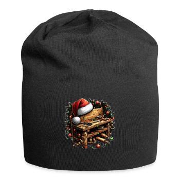 Holzarbeiter Holzbearbeitung Schreinerei Weihnacht - Jersey-Beanie - Schwarz - Vorne