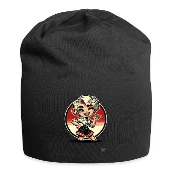 Blonde Sweet Lady – Coquine et forte - Bonnet en jersey - noir - Devant