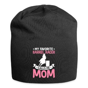 Le coureur de barils préféré m’appelle maman coureur de barils - Bonnet en jersey - noir - Devant