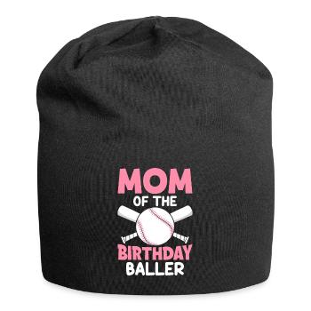 Baseball Anniversaire Joueur de Baseball Mère du Geb - Bonnet en jersey - noir - Devant