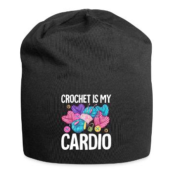 Crochet Tricot Yarn Lover Crochet Is My Heart - Bonnet en jersey - noir - Devant