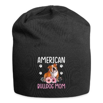 American Bulldog Mother Bulldog Lover - Jersey Beanie - black - Front