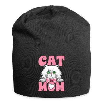 Cat Mom Mothers Day Family Matching - Jersey Beanie - black - Front