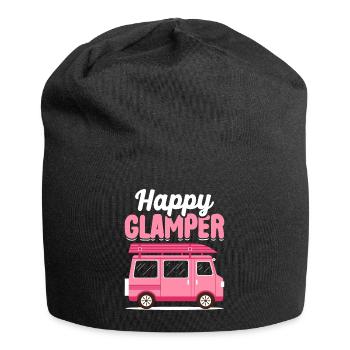 Camping Glamping Camping-car Camper Happy Glamper - Bonnet en jersey - noir - Devant