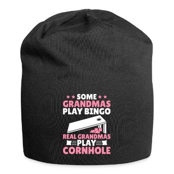 Drôle Cornhole Player Corn Hole Real Grannies Spid - Bonnet en jersey - noir - Devant