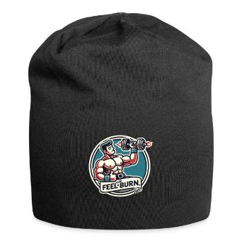Bodybuilder pumps iron: Feel the burning sensation - Jersey Beanie - black - Front