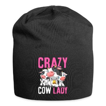 Crazy Cow Lady Drôle Bovin Génisse Fille Bäue - Bonnet en jersey - noir - Devant