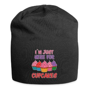 Cupcake Dire Cupcakes Drôle Cupcake Cadeau - Bonnet en jersey - noir - Devant