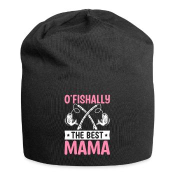 Fisherwoman Fishing Mom O Fishally The Best Mom - Jersey Beanie - black - Front