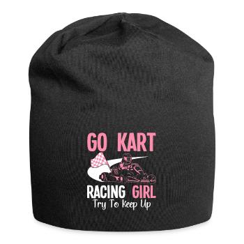 Go Kart Racing Girls Try Karting Racer - Jersey Beanie - black - Front