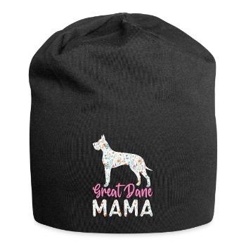 Great Dane Mom Dog Lover Dog Mom - Jersey Beanie - black - Front